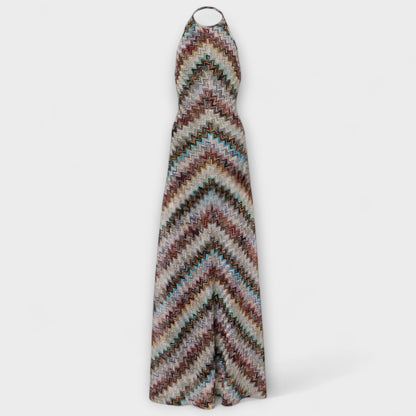 Reese - Jodie Knitted Dress with Colorful Herringbone Pattern