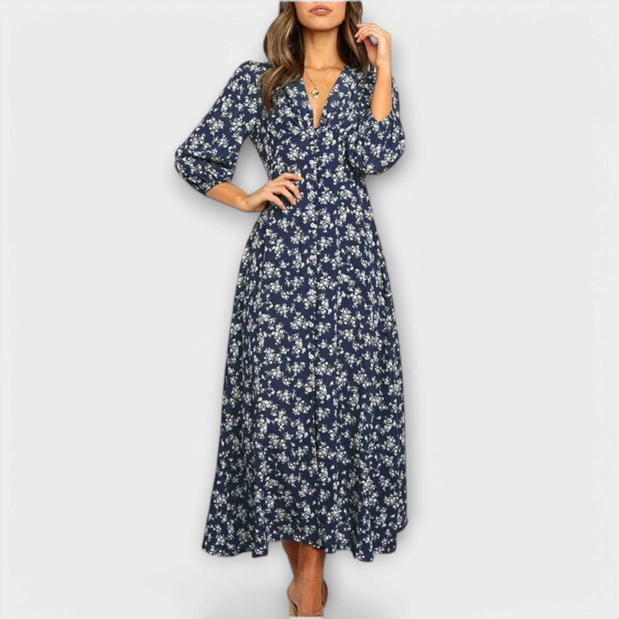 Floral Pattern Maxi Dress for Women