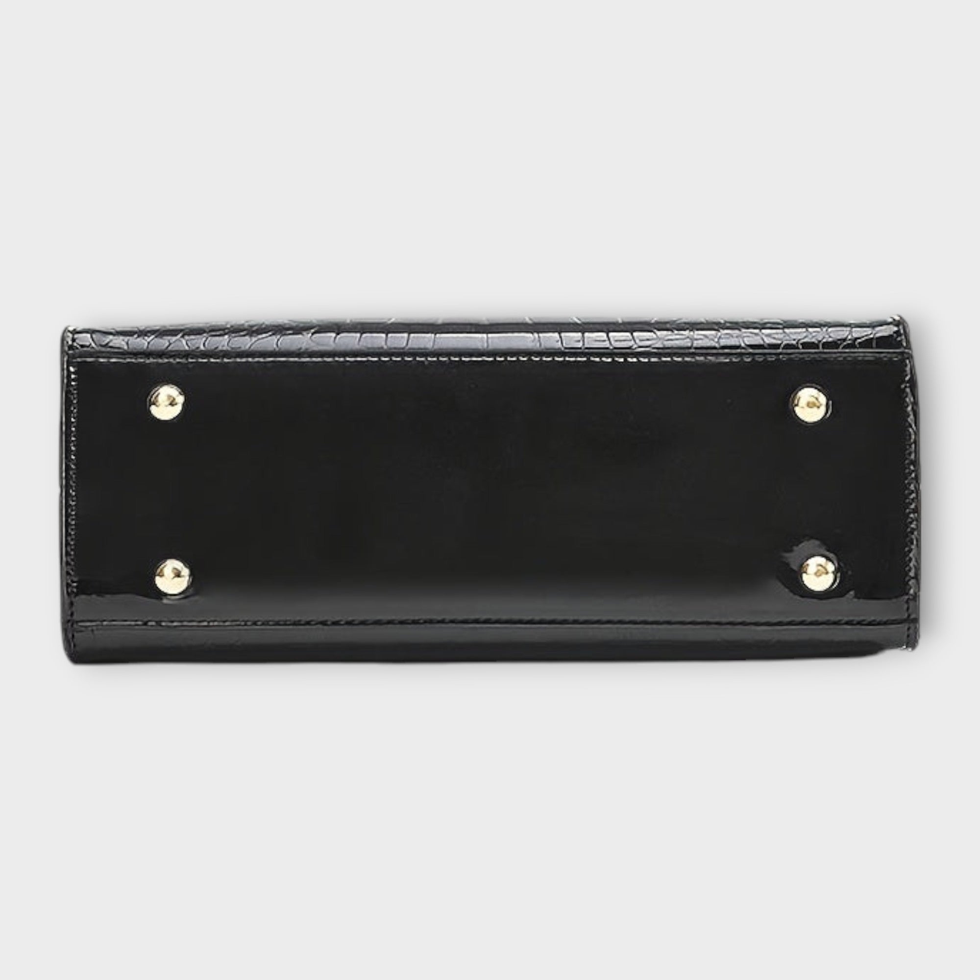 Aurellia. - Shiny Crocodile Leather Pattern Handbag