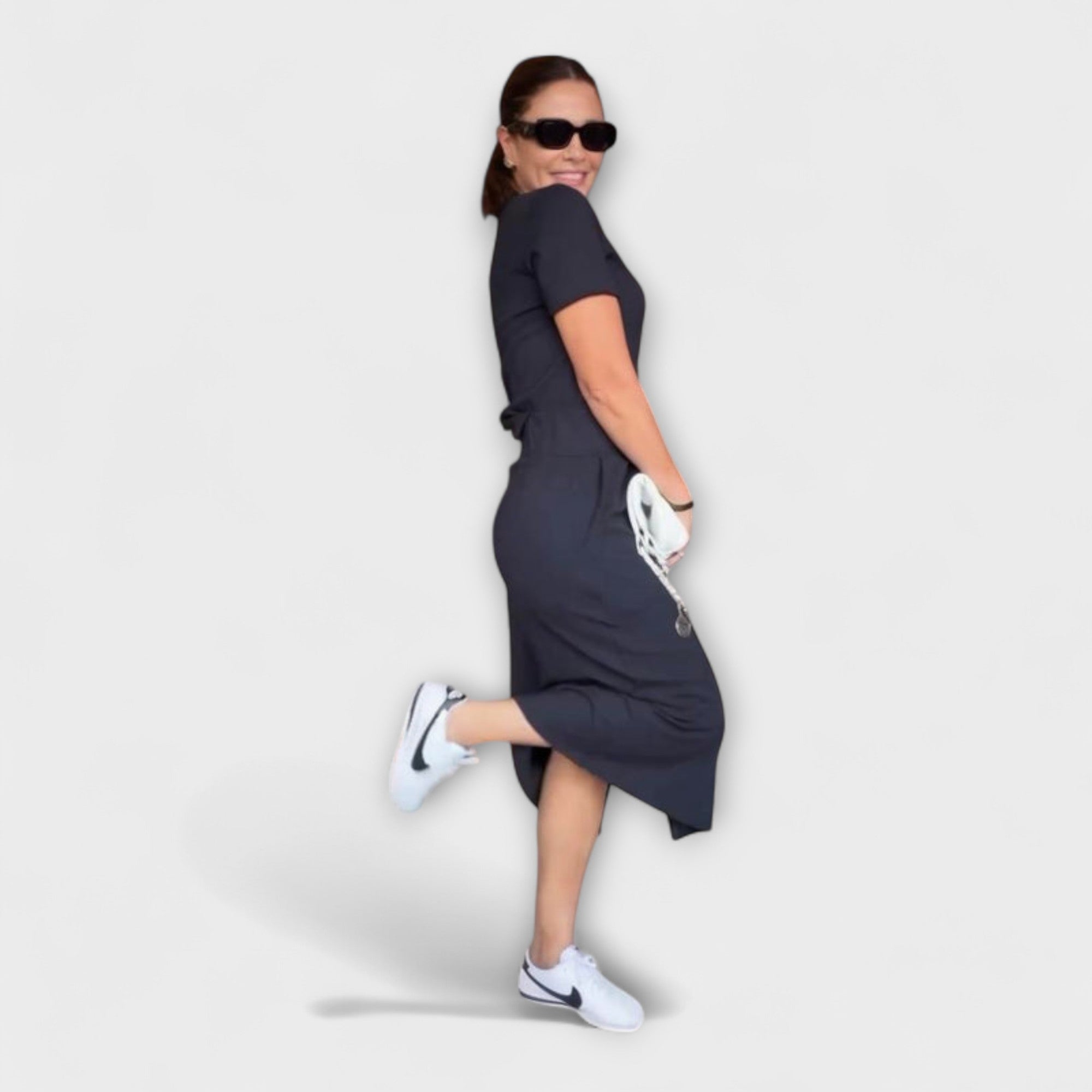 Danielle - Elegant V-Neck Top with Skirt