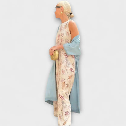 Elveria – Maxi Dress with Matching Cardigan