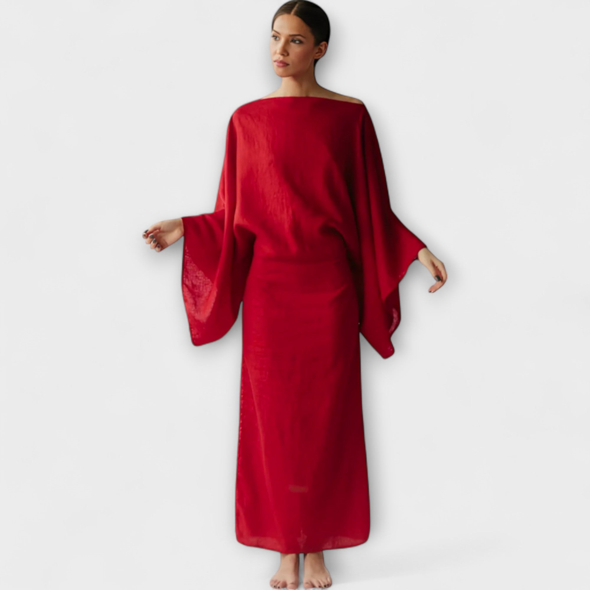 Dana - Kimono Dress Made of Linen and Cotton